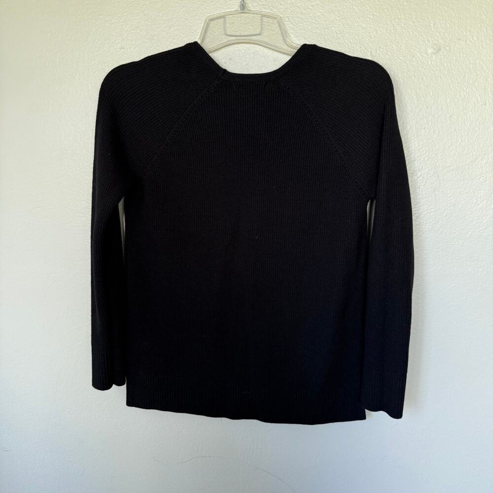 Athleta Black V Neck Ribbed long sleeves top size XS/P - Picture 6 of 8